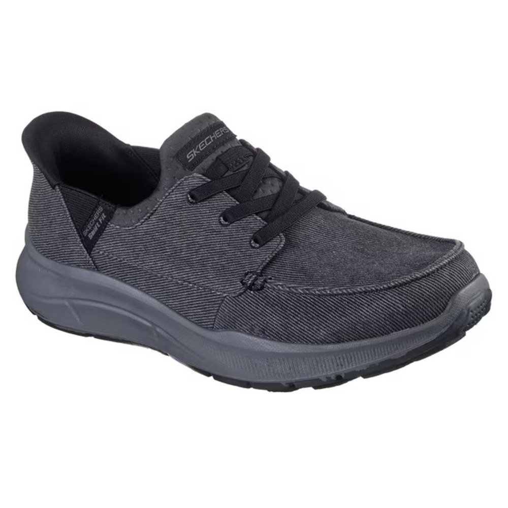 Skechers Mens Hands Free Swift Fit Canvas Sneaker Size 11 Black 232699